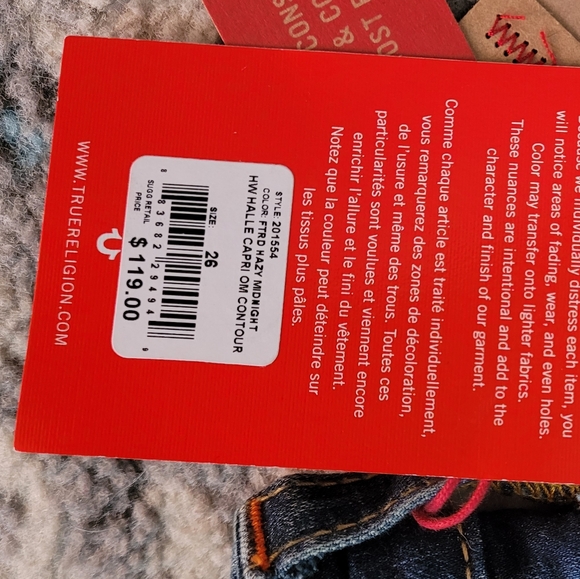 💙True Religion brand new 2021 Capri Contour Style Jeans - Picture 4 of 13